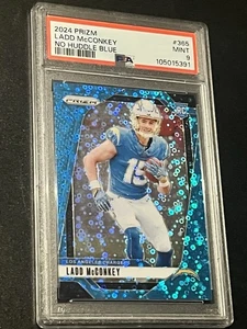 2024 Prizm Ladd McConkey #365 No Huddle Blue 30/99 (RC) PSA 9 COLOR MATCH - Bild 1 von 2