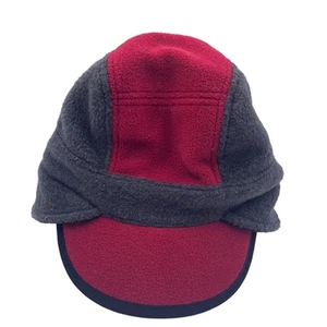 Gap Kids Fleece Winter Hat Beanie Gray Red Brim Size Youth Large XL - Picture 1 of 7