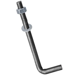 8 Pack 10" x 5/8"-11 L-Shape Concrete Anchor Bolts, Threaded Bent Hook Bolts - Bild 1 von 4