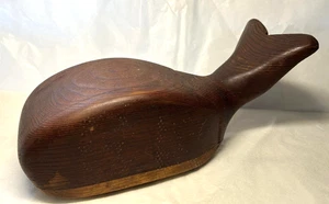 Vintage - Hand Carved Wooden Whale - Primitive Scoop - Picture 1 of 12