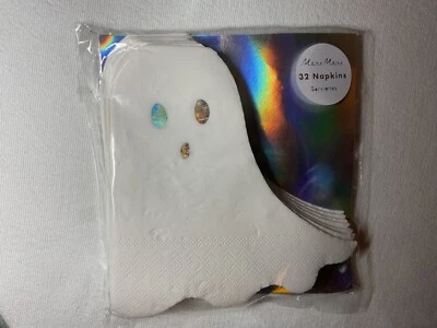 MERI MERI HALLOWEEN Napkins (32) GHOSTS NIP - Image 1 of 3