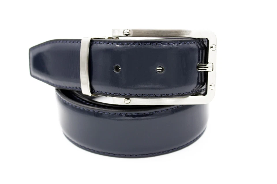Cinturón de cuero para hombre Marco Valentino azul marino oscuro Foto 1 de 1