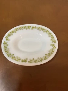 Vintage Pyrex Gravy Boat Underplate Spring Daisy Corelle 77-U Light Green READ - Picture 1 of 7