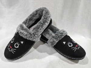 Skechers Bobs Women's Too Cozy Meow Pajamas Black Slippers-Size 6.5/7/8/9/10 NWB - Picture 1 of 7