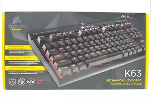 Corsair K63 Mechanische Gaming Tastatur Cherry MX red QWERTZ DE Layout Rote LED - Bild 1 von 7
