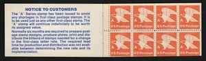 US 1976 #1736 BK133 "A" (15c) libretto intero completo 24 francobolli Mint MNH - Foto 1 di 3