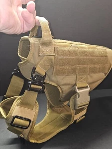 ICEFANG Tactical Dog Harness,Large Size, Metal Buckle x2,Working Dog MOLLE Vest - Picture 1 of 5
