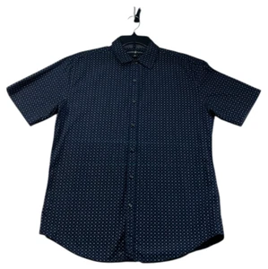 Beverly Hills Polo Club Button Down Shirt Mens Size Medium Navy Blue 100% Cotton - Picture 1 of 7