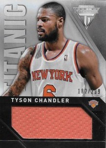 2013-14 Titanium Titanic Threads Jumbo 39 Tyson Chandler 182/299 New York Knicks