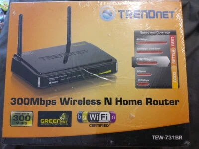 TRENDnet: 300 Mpbs TEW-731BR 4-Port Wireless Home Router; NEW SEALED! - Image 1 of 2