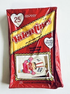 Neu in Verpackung Vintage Gibson Valentinskarten Kinder Lehrer 25 glänzende Karten Umschläge - Bild 1 von 3