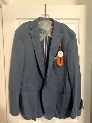 Blazer TALLIA Para Hombre Tejido Calce Ajustado XXL Azul Abrigo Deportivo NUEVO Foto 1 de 4