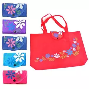 Reusable Large Foldable Ladies Shopping Bag Eco Tote Handbag Fold Away Bag NEW - Picture 1 of 16