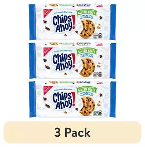 (3 pack) CHIPS AHOY! Original Crunchy Gluten Free Chocolate Chip Cookies 9.31 oz - Picture 1 of 5