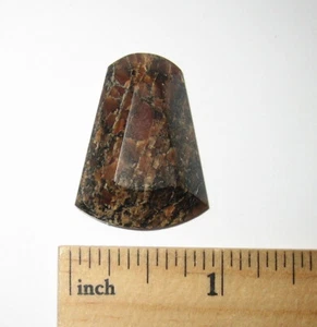 29mm x 13-22mm x 7mm POLISHED NATURAL TRIPLITE STONE CABOCHON PAKISTAN ~ 9.5g *A - Picture 1 of 15