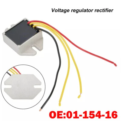 Regulador de voltaje de vehículo plateado rectificador para motocicletas motos de nieve 01-154-16 Foto 1 de 4