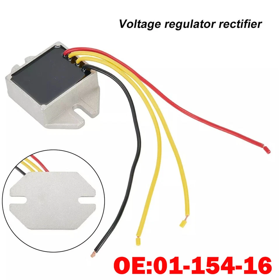 Серебряный автомобильный регулятор напряжения выпрямитель для мотоциклов снегоходов 01-154-16 - Изображение 1 из 4