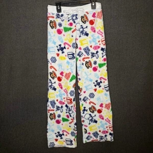 Paul Frank Pajama Pants Women's Small White Multicolor Winter Fleece Classic - Picture 1 of 6