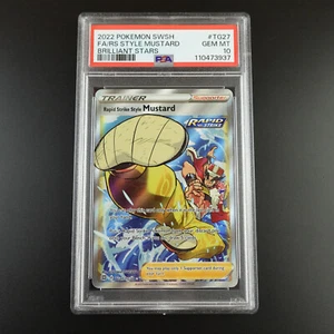 PSA 10 Rapid Strike Mustard TG27/TG30 Brilliant Stars Holo Graded Pokemon Card - Foto 1 di 3