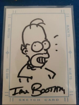 HOMER SIMPSON IAN BOOTHBY SKETCH CARD AUTO. - Image 1 of 2
