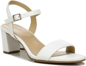 New Naturalizer Women's White Bristol Block Heel Dress Sandals Size 6.5 Wide - Picture 1 of 6