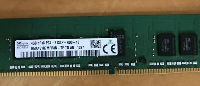 4GB 1Rx8 PC4-2133P - RD0 -10 Server RAM /DIMM Hynix HMA451R7MFR8N-TF TD AB 1527 - Image 1 of 3