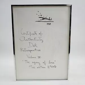 1979 Dali Retro Embossed Litho Paper Cert. Vol. IV "The Agony of Love" Ed 21/75 - Picture 1 of 13