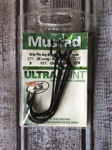 Mustad Grip-Pin Big Bite Soft Plastic Hook 2X Long Size 7 - Picture 1 of 2