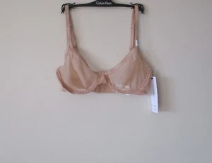 Calvin Klein Sheer Marquisette Unlined Demi Bra QF1680 30, 32, 34,36, 38 $36 NWT - Picture 1 of 71