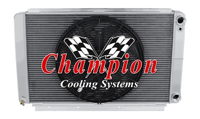 ER 3 Row Dual Pass Radiator,16" Fan,1.5,1.5 for 1961-1965 Lincoln Continental LS - Image 1 of 4