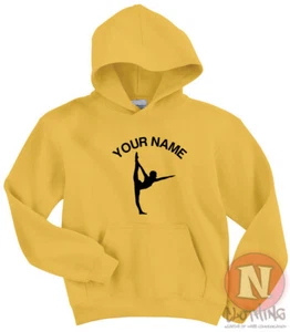 Personalised gymnastics Hoodie kids Hoody floor gymnastics sports activewear - Picture 1 of 13