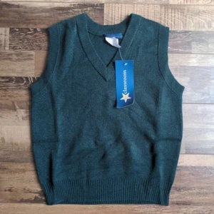 Classroom School Uniform Sweater Vest Unisex 5/6 Youth XS Green Boys Girls - Picture 1 of 6