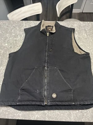 Lincoln Outfitters Chaleco Forrado Sherpa de Lona Negro Para Hombre 3XL Ropa de Trabajo Exterior Foto 1 de 4