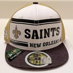 New Era 59fifty New Orleans Saints Kids Hat Size 6 3/8 - Picture 1 of 12