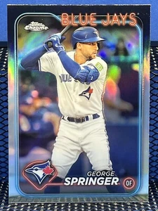 2024 Topps Chrome GEORGE SPRINGER Toronto Blue Jays Refractor - Picture 1 of 2