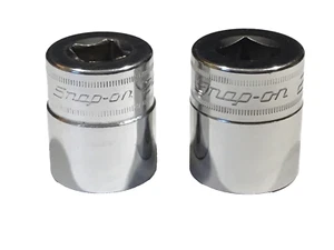 Snap On SWM241 SWM251 2 Piece 1/2” Drive 12 POINT 24 And 25MM Shallow Socket Set - Picture 1 of 8