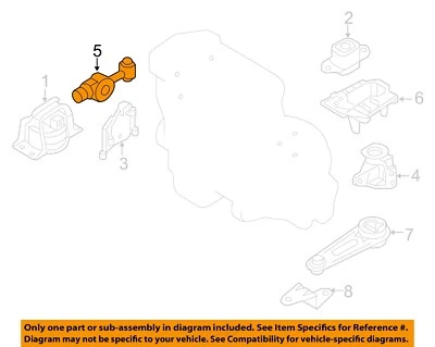 Varilla de par de montaje de transmisión de motor cubo Nissan OEM 09-14 11350ED80D Foto 1 de 2