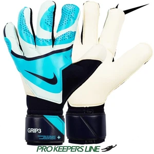 Nike GK Grip 3 Size 6 Goalkeeper Gloves Blue White FB2998-420 - Picture 1 of 4