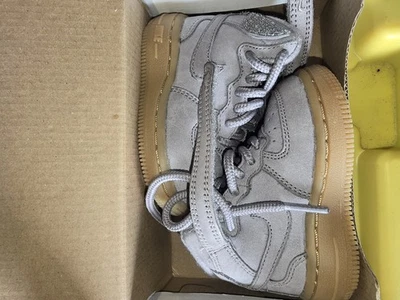 Nike Force 1 Mid Gamuza Gris Bc Niños Nike ¡Bonito!  Talla 3c Foto 1 de 4