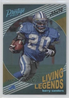 2017 Panini Prestige Living Legends Xtra Points Platinum /25 Barry Sanders HOF - Image 1 of 2