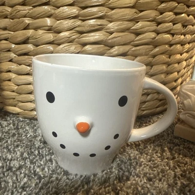 Taza de café muñeco de nieve ROYAL NORFOLK taza de té nariz 3D vacaciones Navidad cara grande Foto 1 de 4