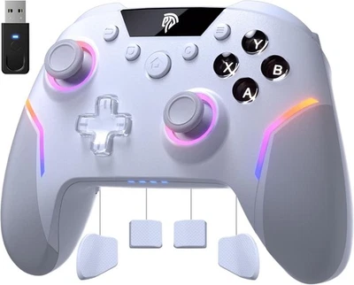 EasySMX X20 Wireless PC Controller with 7 Light Colours RGB/Hall Joystick - Image 1 of 4