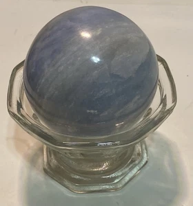 Vintage Dessertteller mit blauer Calcitkugel 70 mm - Bild 1 von 4