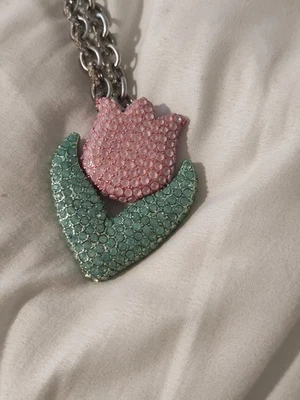  Collar Betsey Johnson "Tulipán" Flor Declaración, RARO, ¡NUEVO SIN ETIQUETAS!  Foto 1 de 3