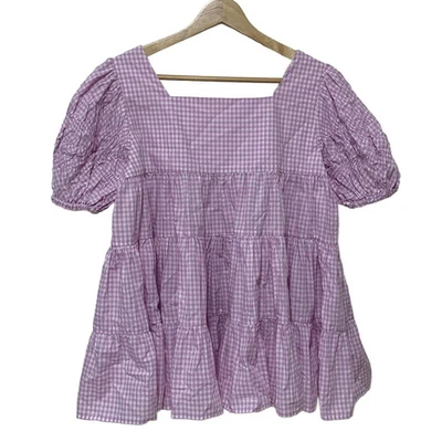 Auth rosy Monster - Light Purple White Women's Tunic - Image 1 of 4
