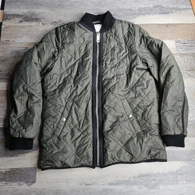 Chaqueta Bomber Burberry Niños Acolchada Verde Oliver Cremallera Completa Talla 14Y Foto 1 de 4