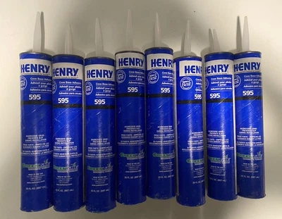 Lot Of 9 HENRY® 595 Cove Base Adhesive 30 OZ Caulk - Image 1 of 4