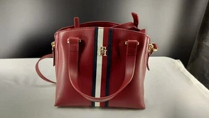 Tommy Hilfiger women signature stripe Crossbody mini hand bag - Picture 1 of 16