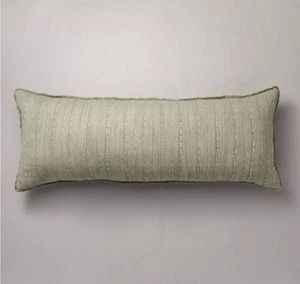 16"x42" Washed Loop Stripe Lumbar Bed Pillow Sage Green - Hearth & Hand Magnolia - Picture 1 of 3