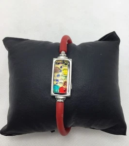 Multicolor Murano Glass Rubber Bracelet - Picture 1 of 3
